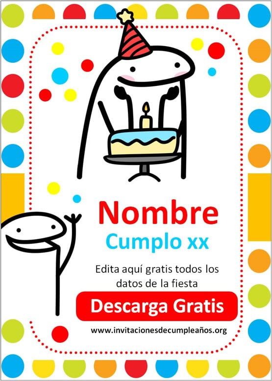 Video Invitación de Cumple Flork Meme en MP4 - Tarjeti